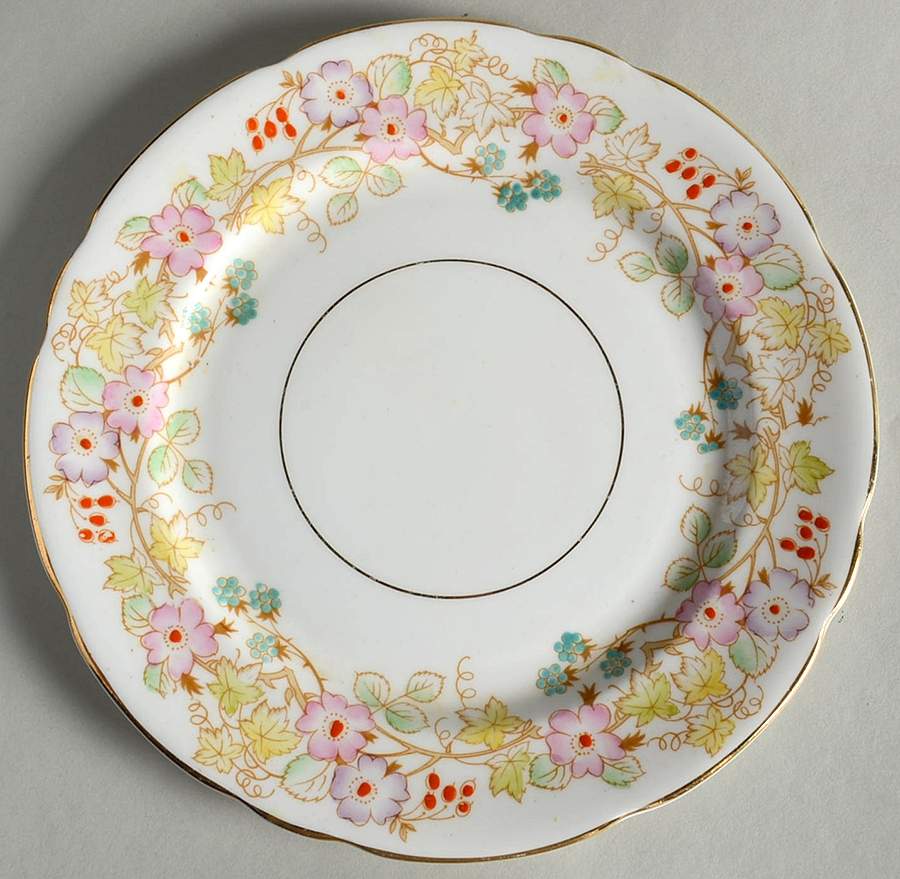 Hedgerow (Bone, Vine with Berries) Salad Plate by Royal Stafford-1
