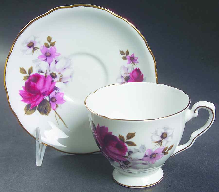 Honey Bunch Footed Cup & Saucer Set by Royal Stafford-1