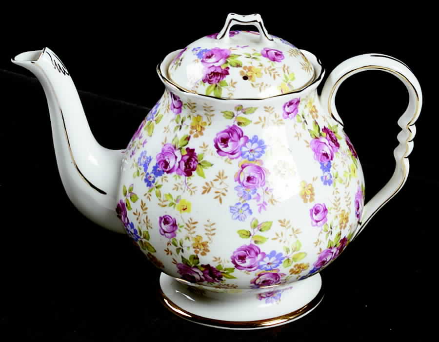 June Roses Teapot & Lid by Royal Stafford-1