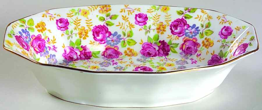 June Roses 7" Oval Bowl by Royal Stafford-1