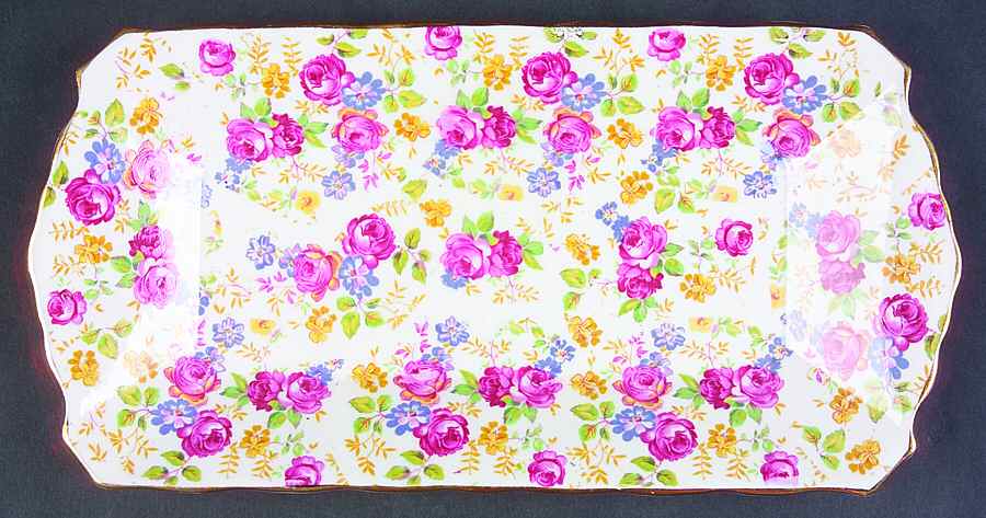 June Roses Large Sandwich Tray by Royal Stafford-1