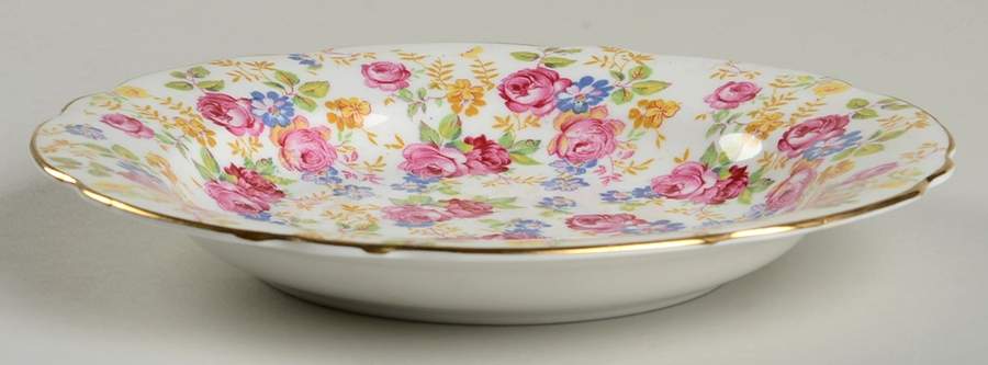 June Roses Rim Soup Bowl by Royal Stafford-1