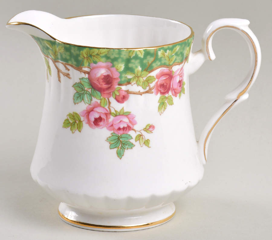 Olde English Garden Green Creamer by Royal Stafford-1