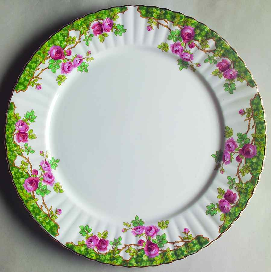 Olde English Garden Green Dinner Plate by Royal Stafford-1