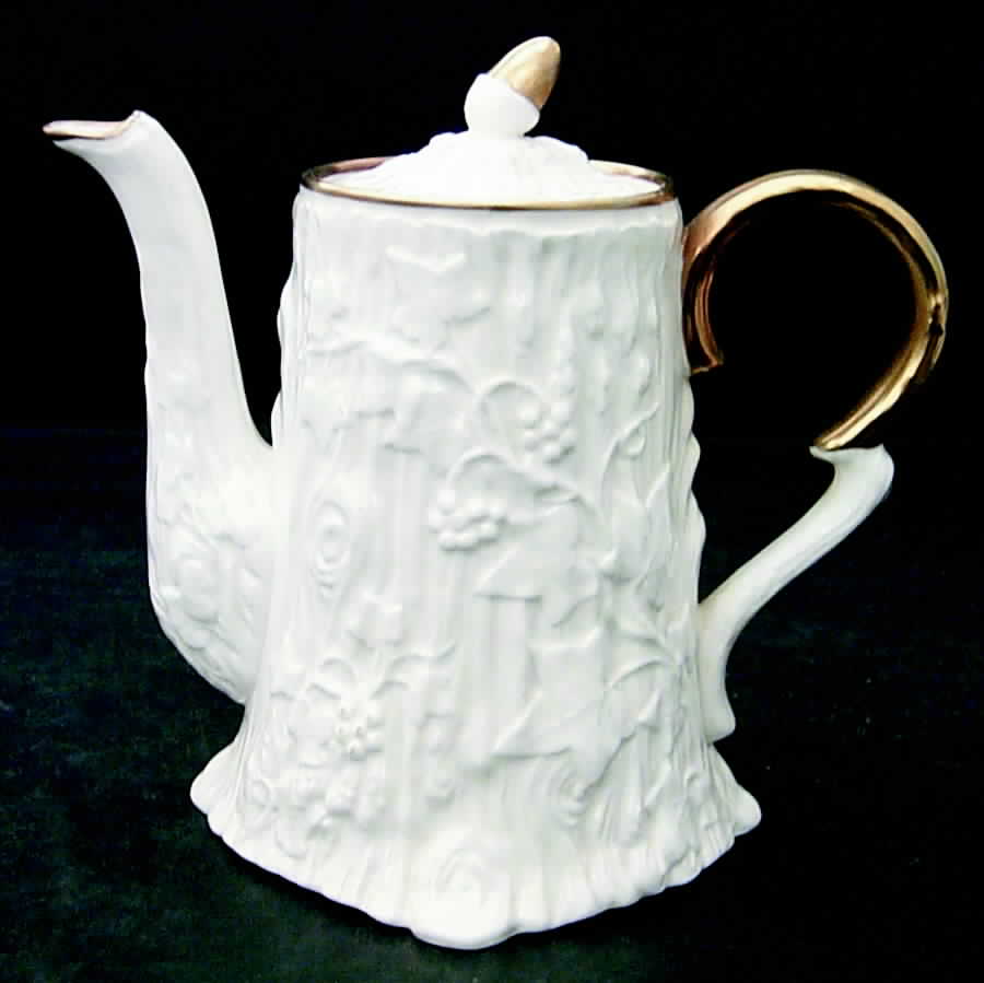 Old English Oak Gold Mini Coffee Pot & Lid by Royal Stafford-1