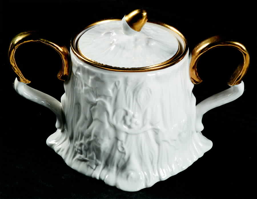 Old English Oak Gold Sugar Bowl & Lid by Royal Stafford-1