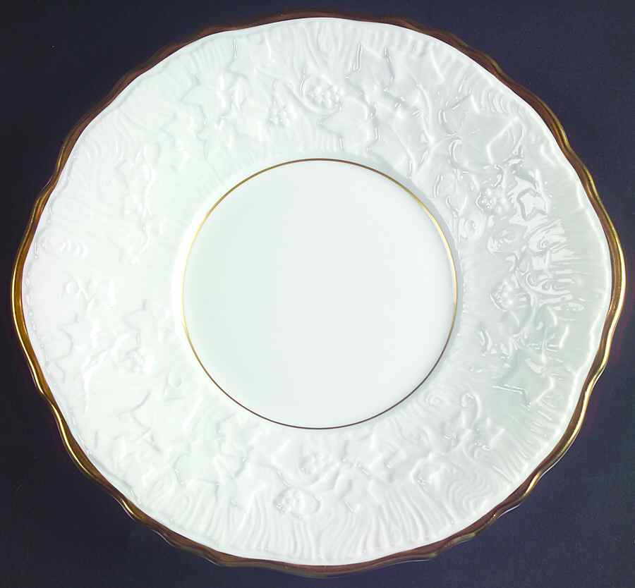 Old English Oak Gold Cake Plate by Royal Stafford-1