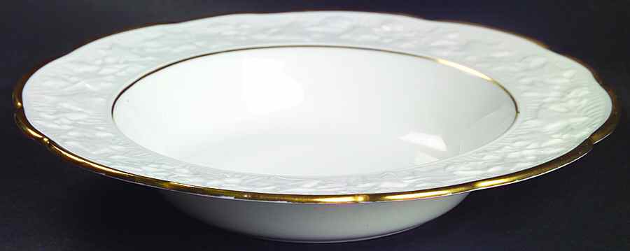 Old English Oak Gold Rim Soup Bowl by Royal Stafford-1