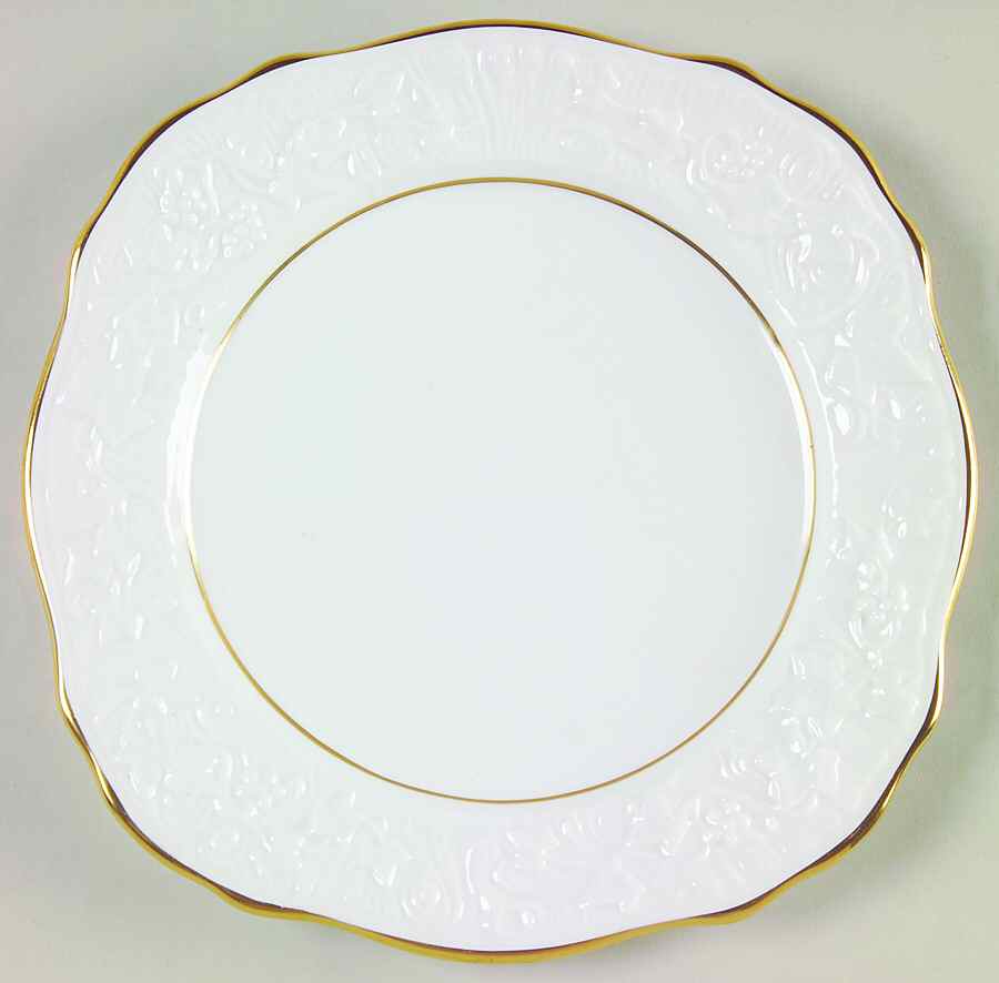 Old English Oak Gold Square Luncheon Plate by Royal Stafford-1