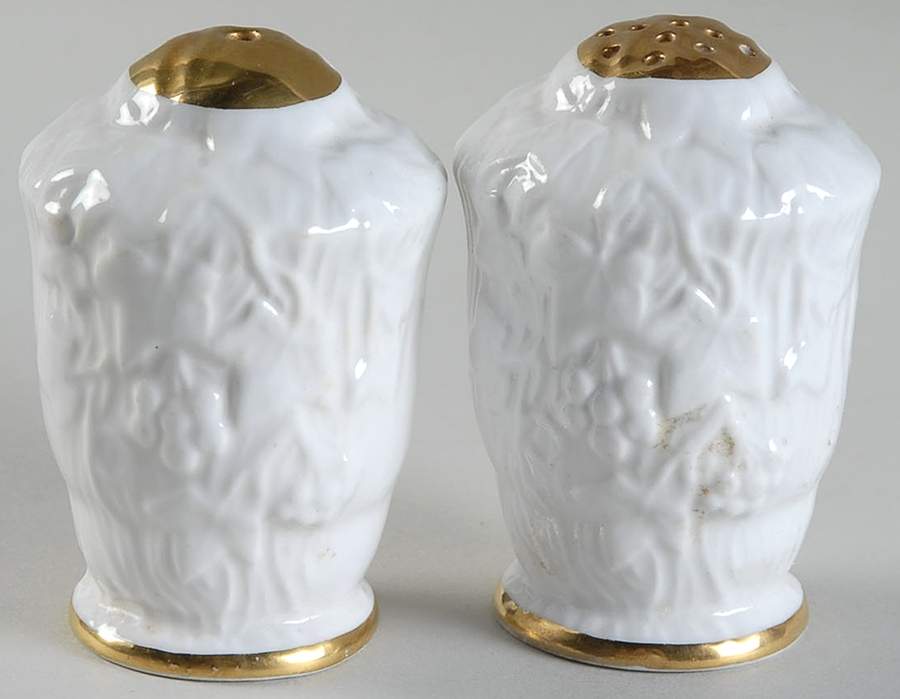 Old English Oak Gold Salt & Pepper Set by Royal Stafford-1