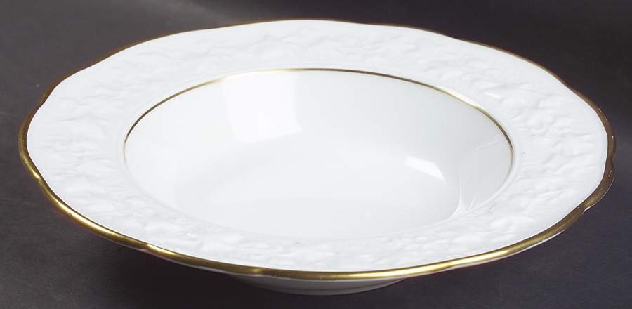 Old English Oak Gold Rim Soup Bowl by Royal Stafford-1