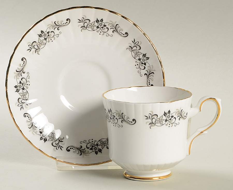 Othello Footed Demitasse Cup & Saucer Set by Royal Stafford-1
