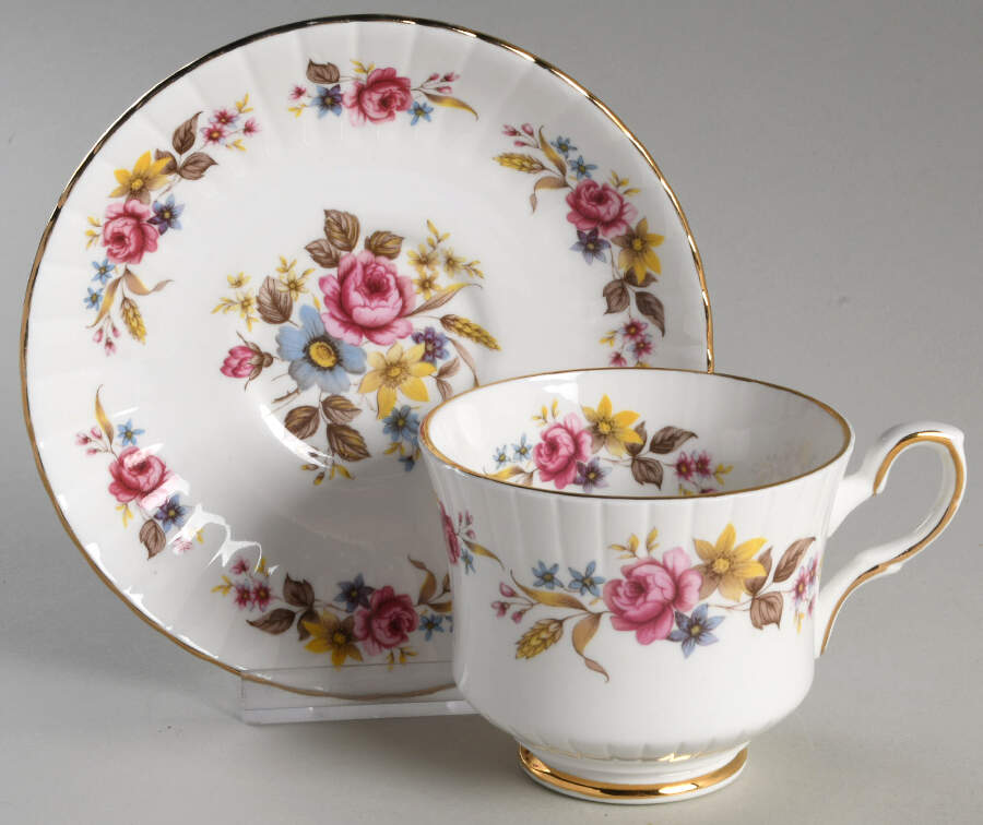 Patricia Footed Cup & Saucer Set by Royal Stafford-1