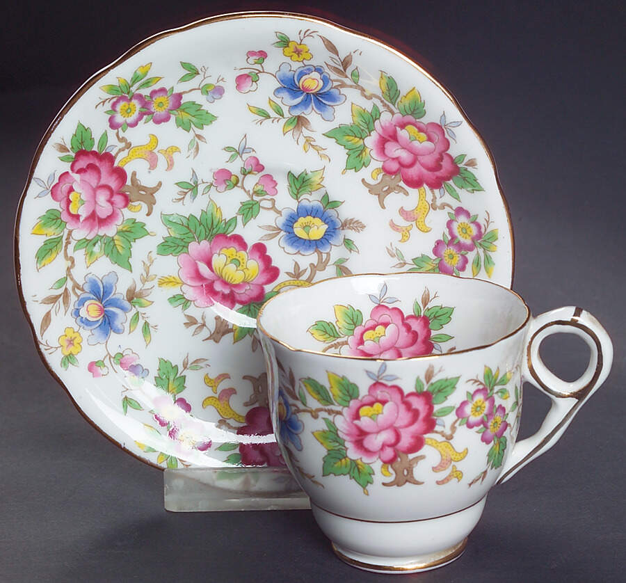 Rochester Footed Demitasse Cup & Saucer Set by Royal Stafford-1