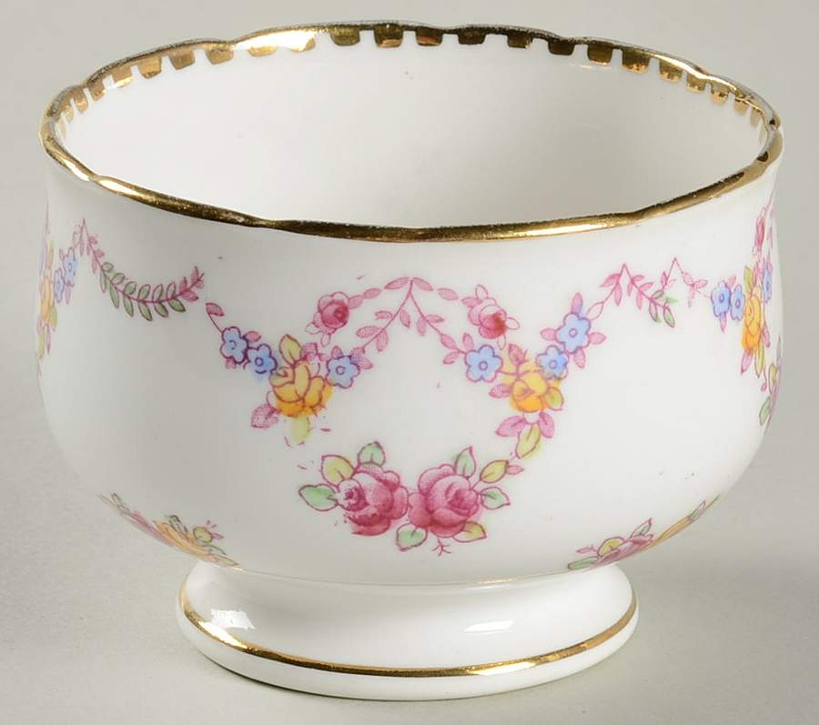 Rose Garland Mini Open Sugar Bowl by Royal Stafford-1