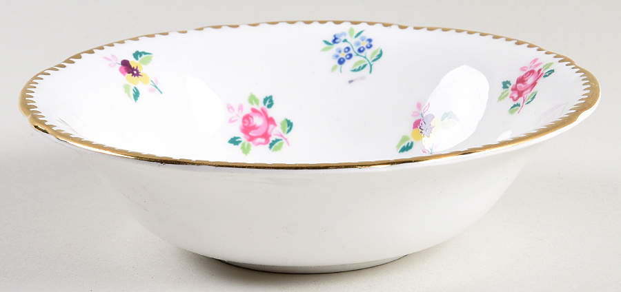 Rose, Pansy, Forget Me Not Fruit/Dessert (Sauce) Bowl by Royal Stafford-1
