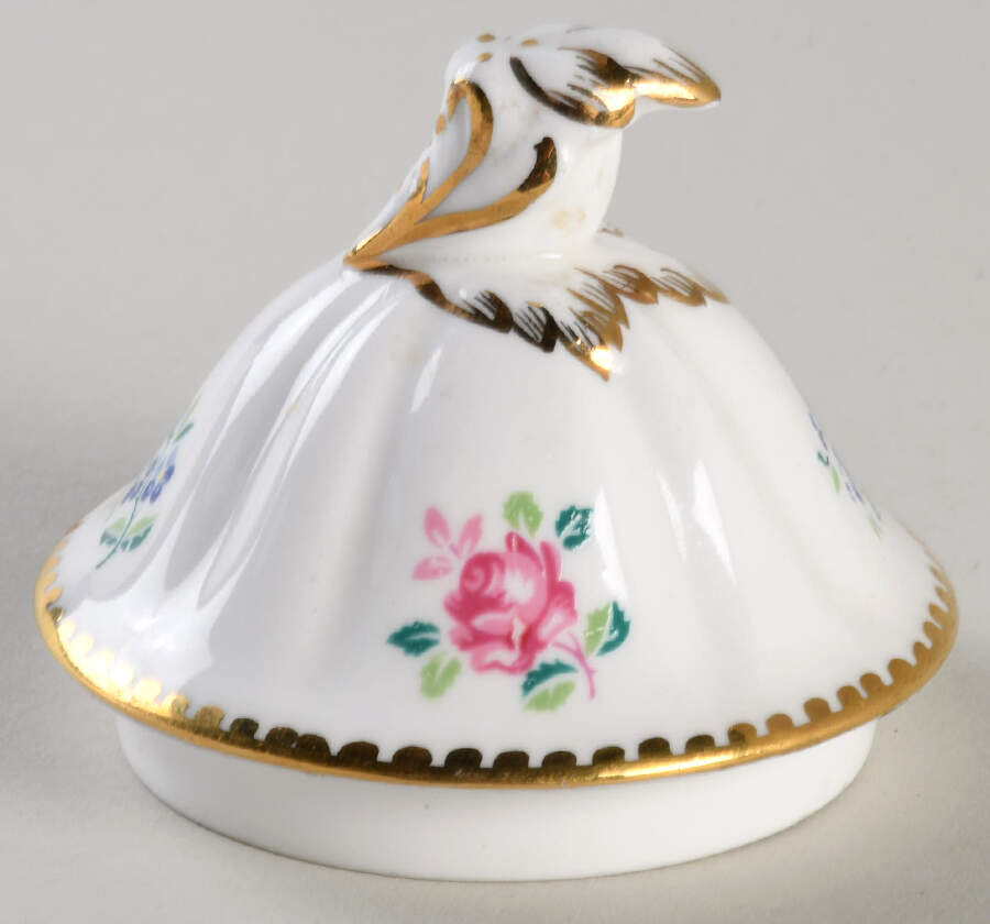 Rose, Pansy, Forget Me Not Lid for Sugar Bowl by Royal Stafford-1