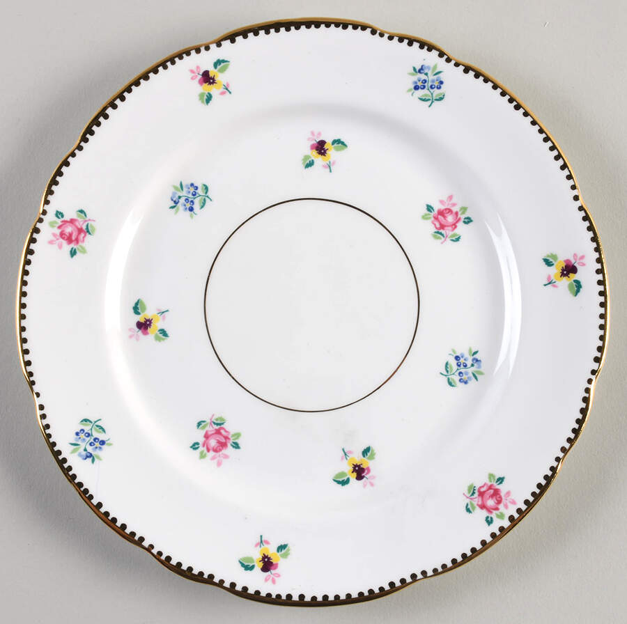 Rose, Pansy, Forget Me Not Salad Plate by Royal Stafford-1
