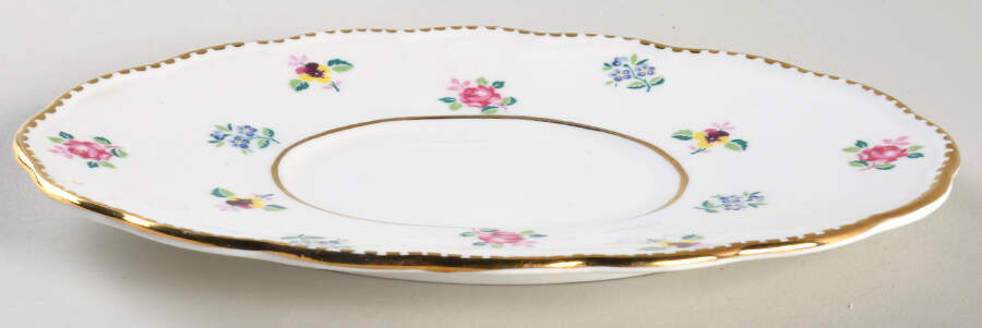 Rose, Pansy, Forget Me Not Underplate for Gravy Boat by Royal Stafford-1