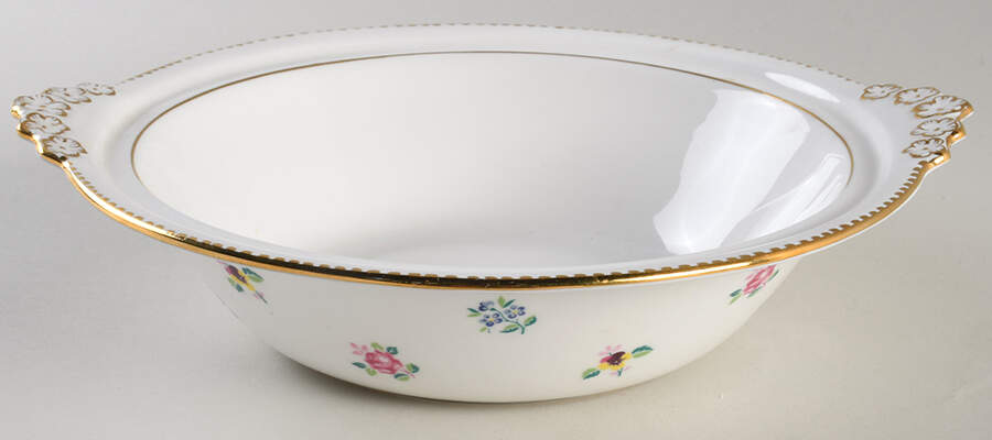 Rose, Pansy, Forget Me Not Round Vegetable No Lid by Royal Stafford-1