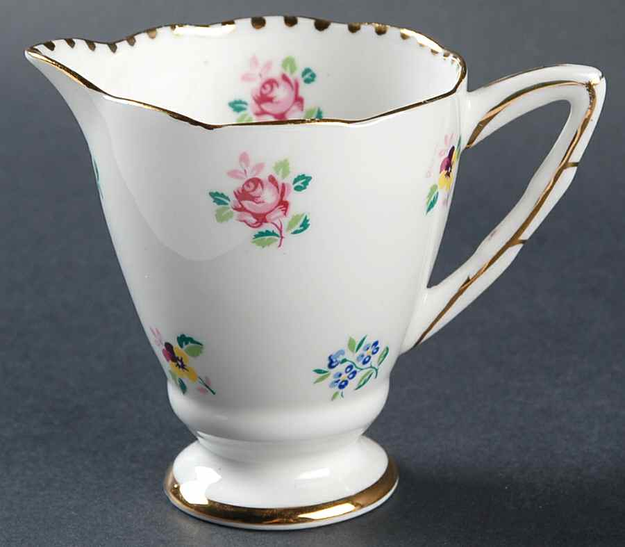 Rose, Pansy, Forget Me Not Mini Creamer by Royal Stafford-1