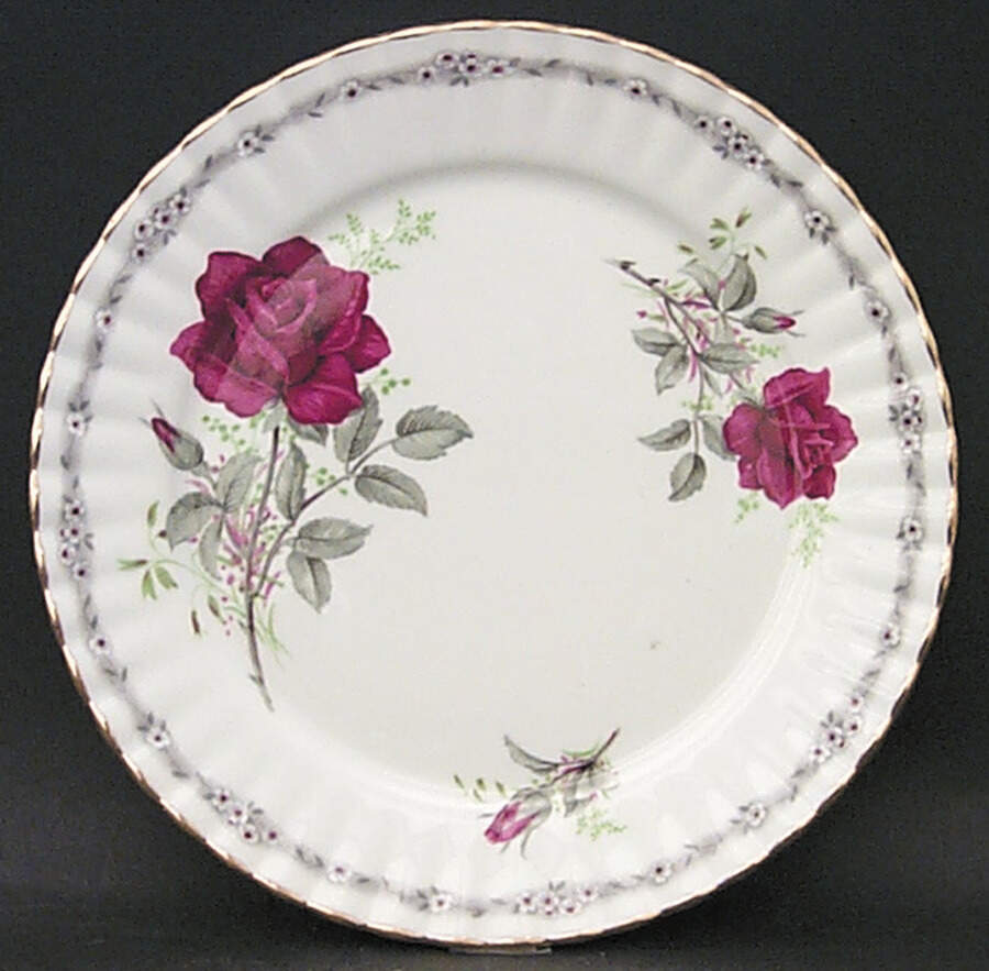 Roses To Remember (Fluted) Dessert/Pie Plate by Royal Stafford-1