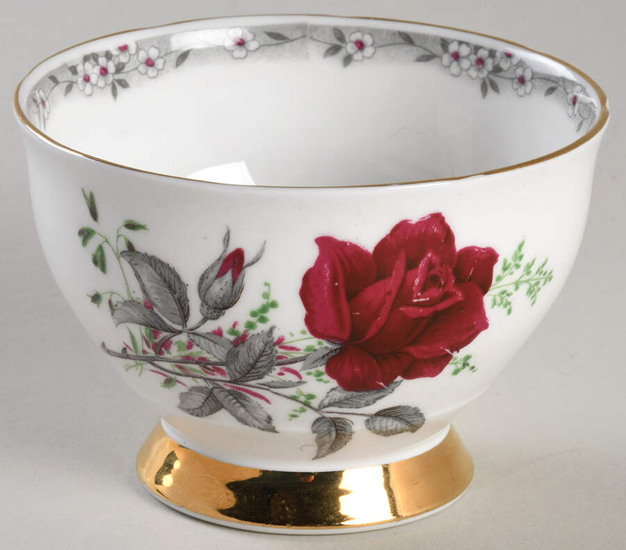 Roses To Remember (Scalloped) Mini Open Sugar Bowl by Royal Stafford-1