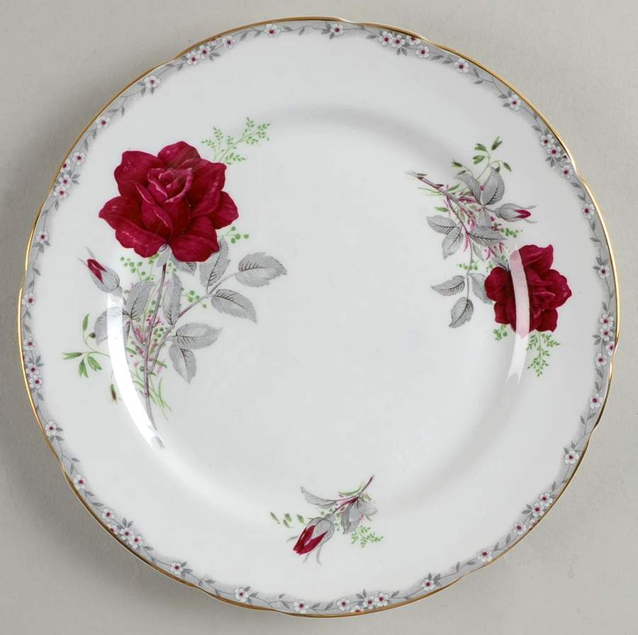Roses To Remember (Scalloped) Salad Plate by Royal Stafford-1
