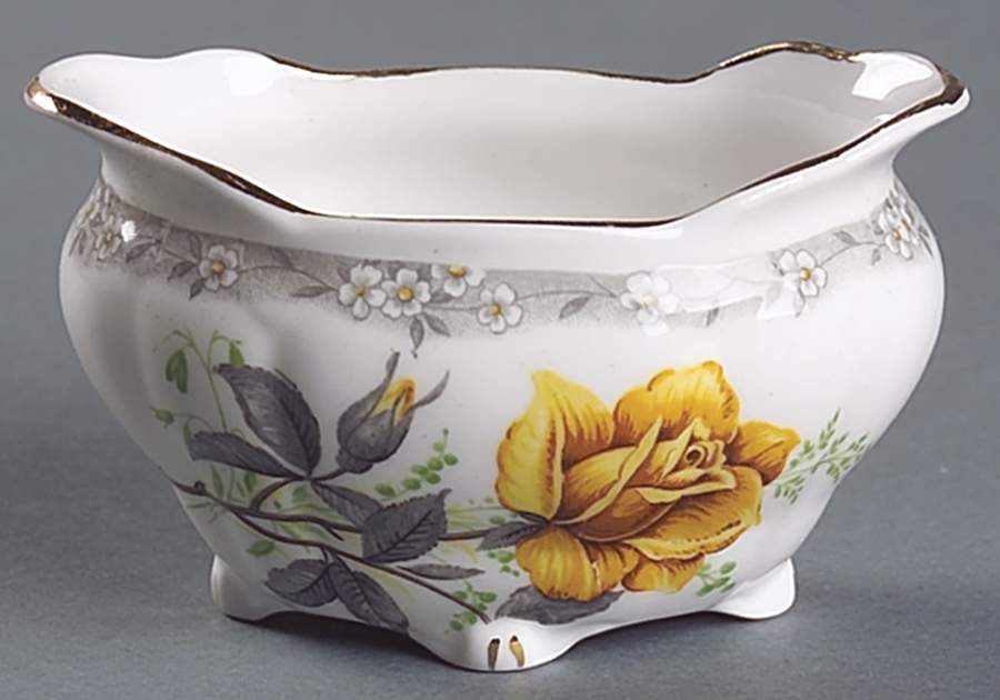 Roses To Remember (Yellow) Mini Open Sugar Bowl by Royal Stafford-1