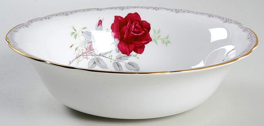 Roses To Remember (Scalloped) 9" Round Vegetable Bowl by Royal Stafford-1