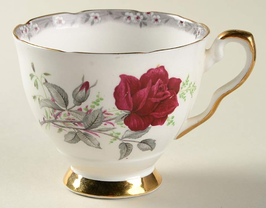 Roses To Remember (Scalloped) Footed Cup by Royal Stafford-1