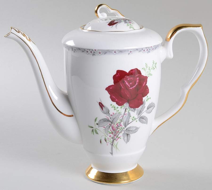 Roses To Remember (Scalloped) Mini Coffee Pot & Lid by Royal Stafford-1