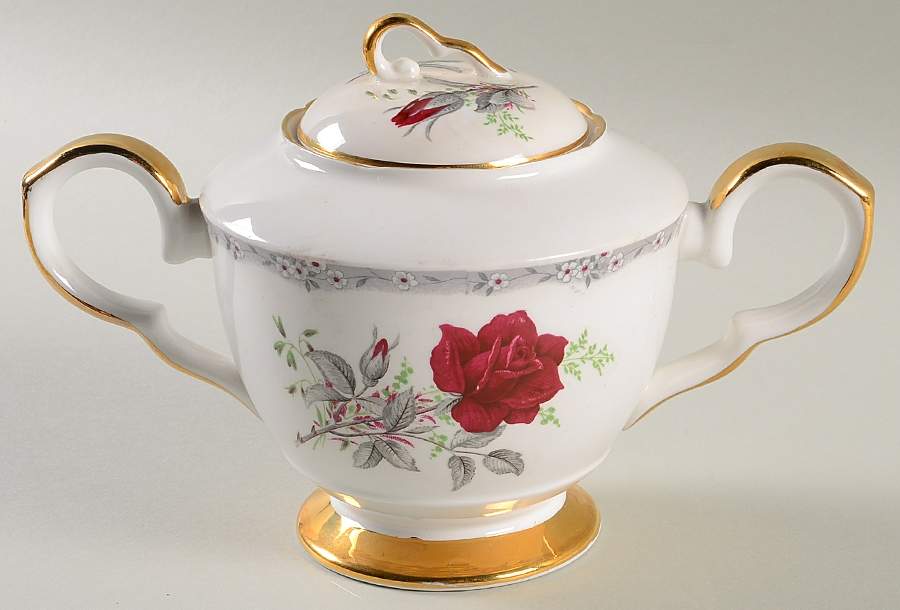 Roses To Remember (Scalloped) Sugar Bowl & Lid by Royal Stafford-1
