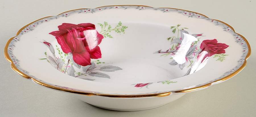 Roses To Remember (Scalloped) Rim Soup Bowl by Royal Stafford-1