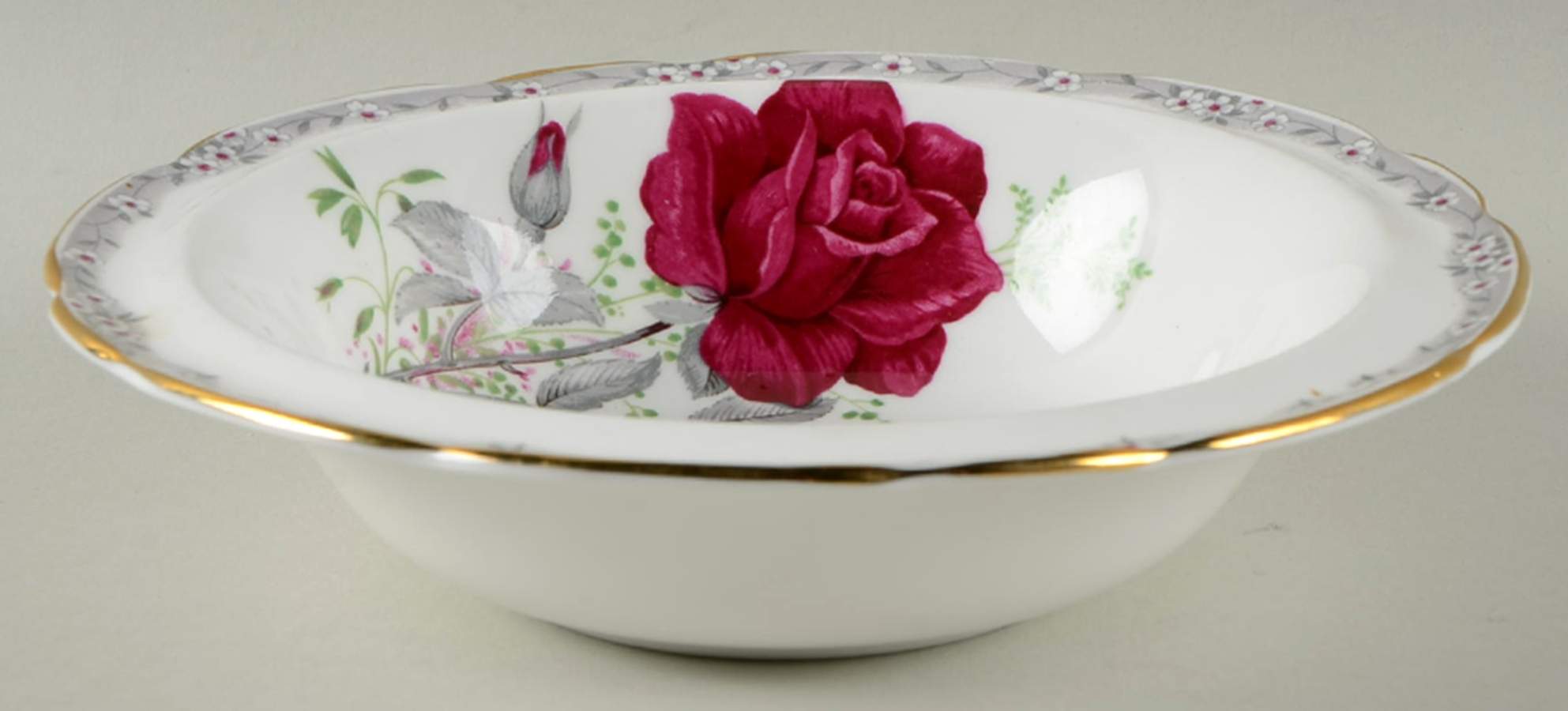 Roses To Remember (Scalloped) Rim Cereal Bowl by Royal Stafford-1