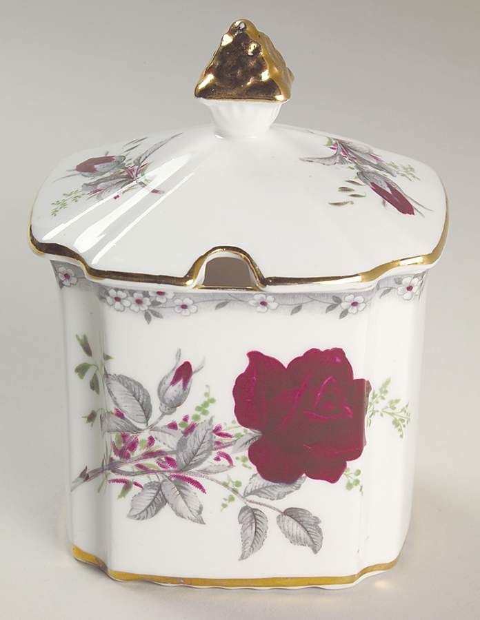 Roses To Remember (Scalloped) Jam/Jelly & Lid by Royal Stafford-1