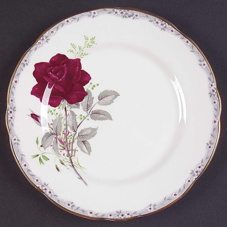 Roses To Remember (Scalloped) Bread & Butter Plate by Royal Stafford-1