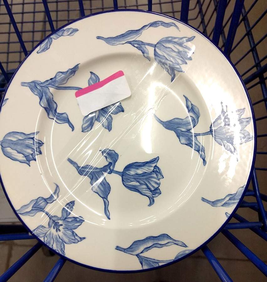 Tulipa (Blue Trim) Luncheon Plate by Royal Stafford-1