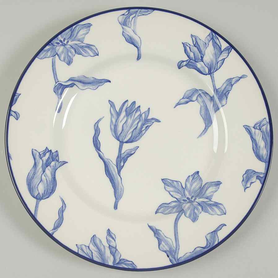 Tulipa (Blue Trim) Salad Plate by Royal Stafford-1