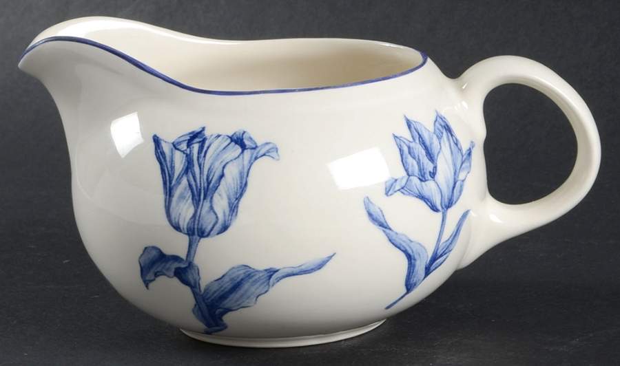 Tulipa (Blue Trim) Creamer by Royal Stafford-1