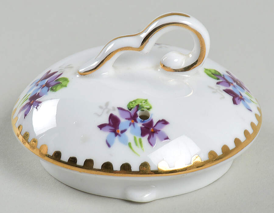 Sweet Violets (Not Embossed, Gold Drops Edge) Lid for Coffee Pot by Royal Stafford-1