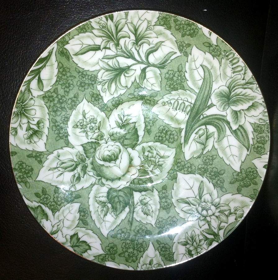 Tapestry Green Saucer by Royal Stafford-1