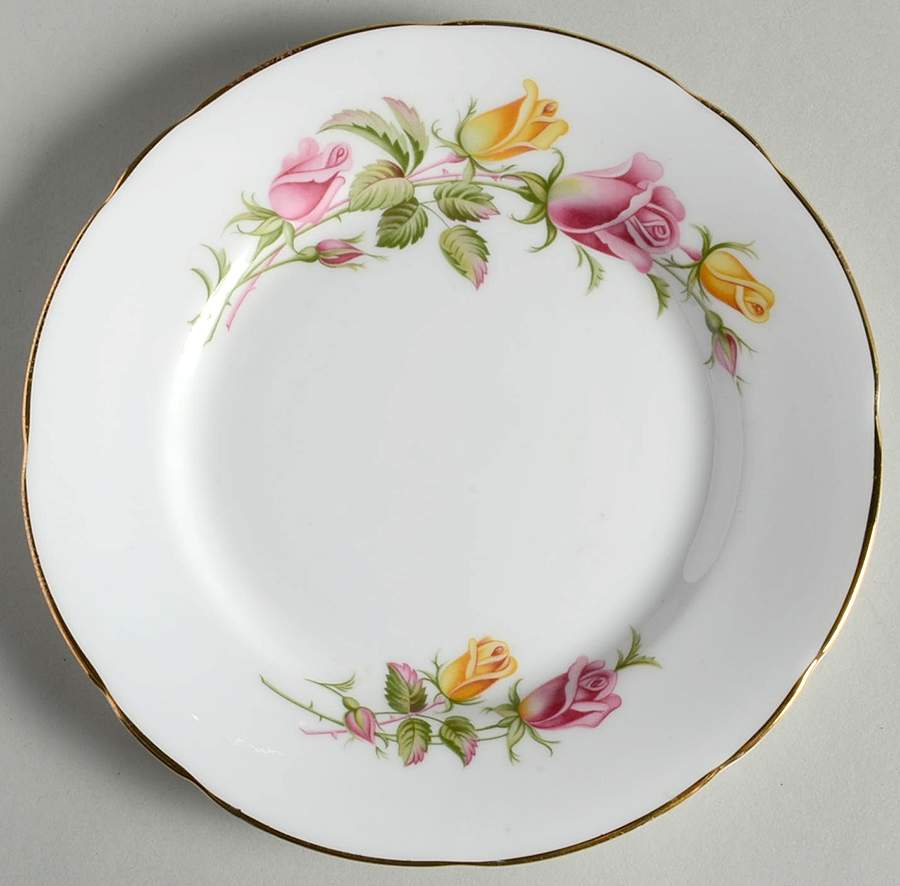 Tea Rose Bread & Butter Plate by Royal Stafford-1