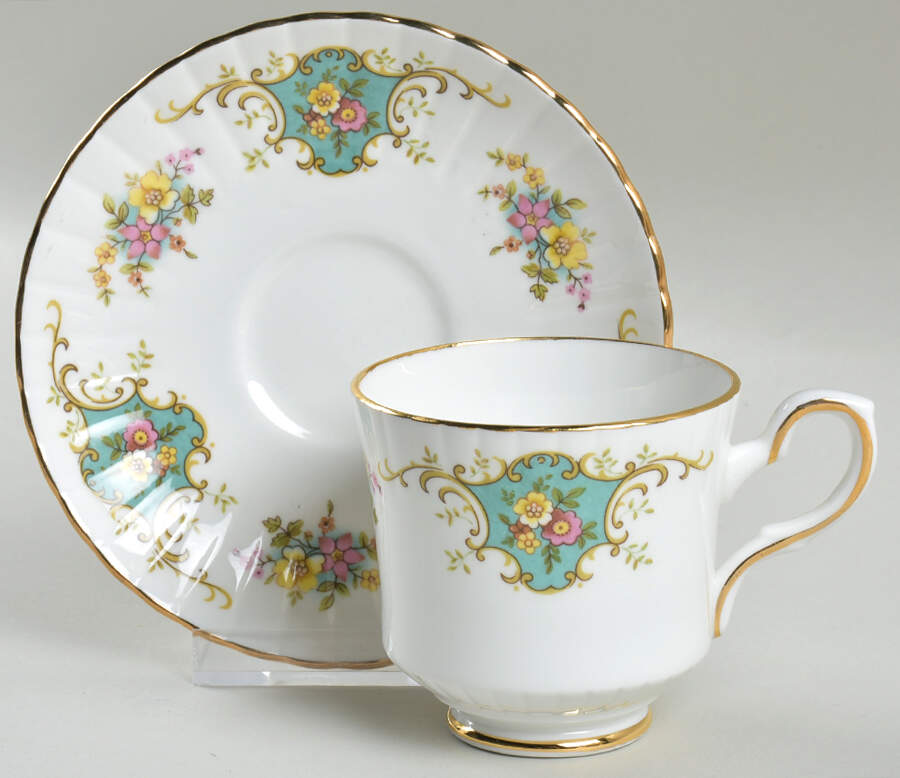 True Love Footed Demitasse Cup & Saucer Set by Royal Stafford-1