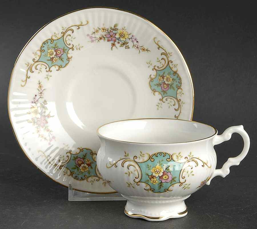 True Love Footed Cup & Saucer Set by Royal Stafford-1