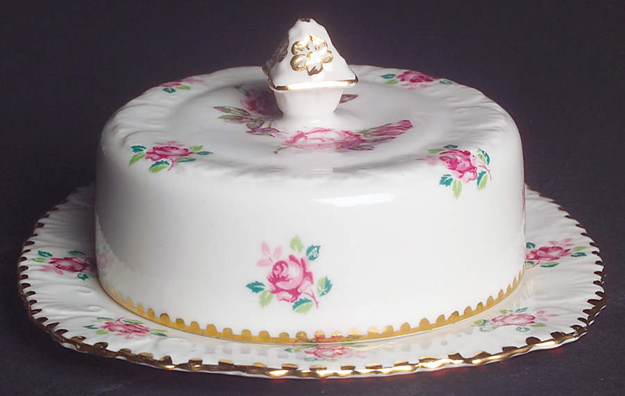 Tudor Rose Round Covered Butter by Royal Stafford-1