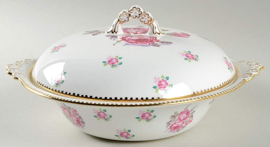 Tudor Rose Round Covered Vegetable by Royal Stafford-1