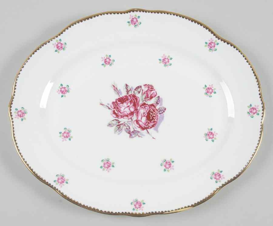 Tudor Rose 12" Oval Serving Platter by Royal Stafford-1
