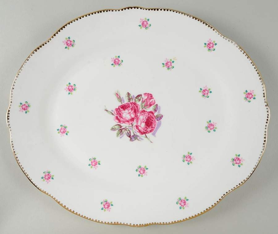 Tudor Rose 14" Oval Serving Platter by Royal Stafford-1