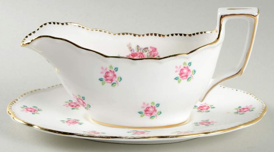 Tudor Rose Gravy Boat & Underplate by Royal Stafford-1